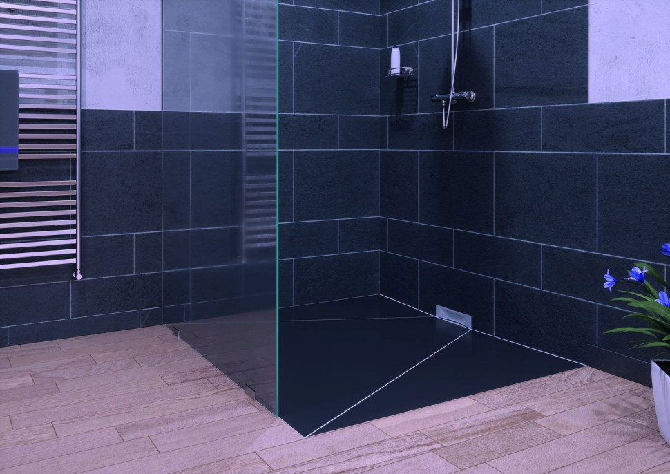 Odpływ ścienny Scada - aranżacja