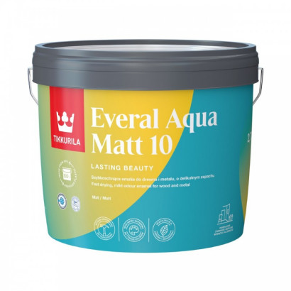 Emalia akrylowa do drewna i metalu Tikkurila Everal Aqua Matt 10