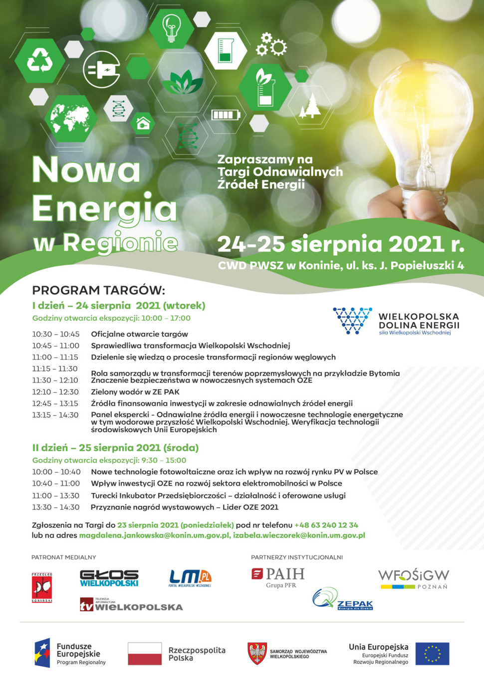 Biomasa Partner Group i Wielkopolska Dolina Energii zapraszają wszystkich zainteresowanych na Targi Odnawialnych Źródeł Energii - „Nowa Energia w Regionie”
