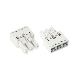 WINSTA gniazdo 3-torowe białe