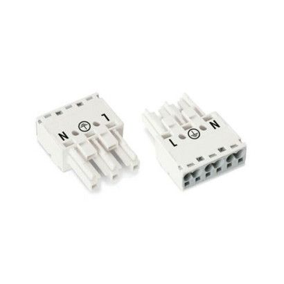 WINSTA gniazdo 3-torowe białe