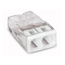 Złączka do puszek instalacyjnych 2x2, 5 mm² przeźroczysto-biała