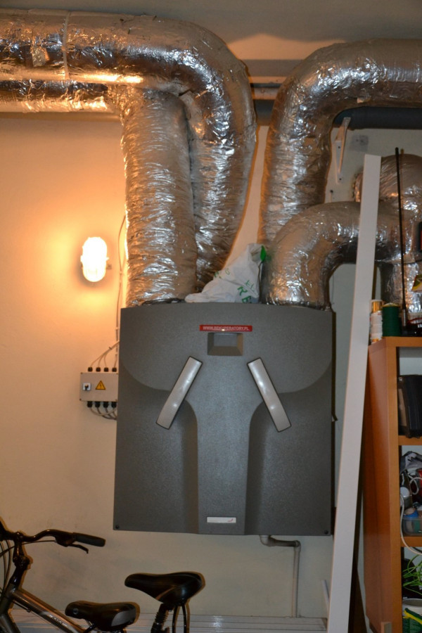 W kotłowni zamontowano centralę wentylacyjną z rekuperatorem