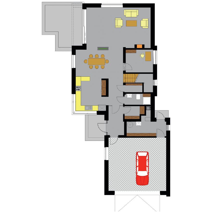 Rzut parteru przed zmianami