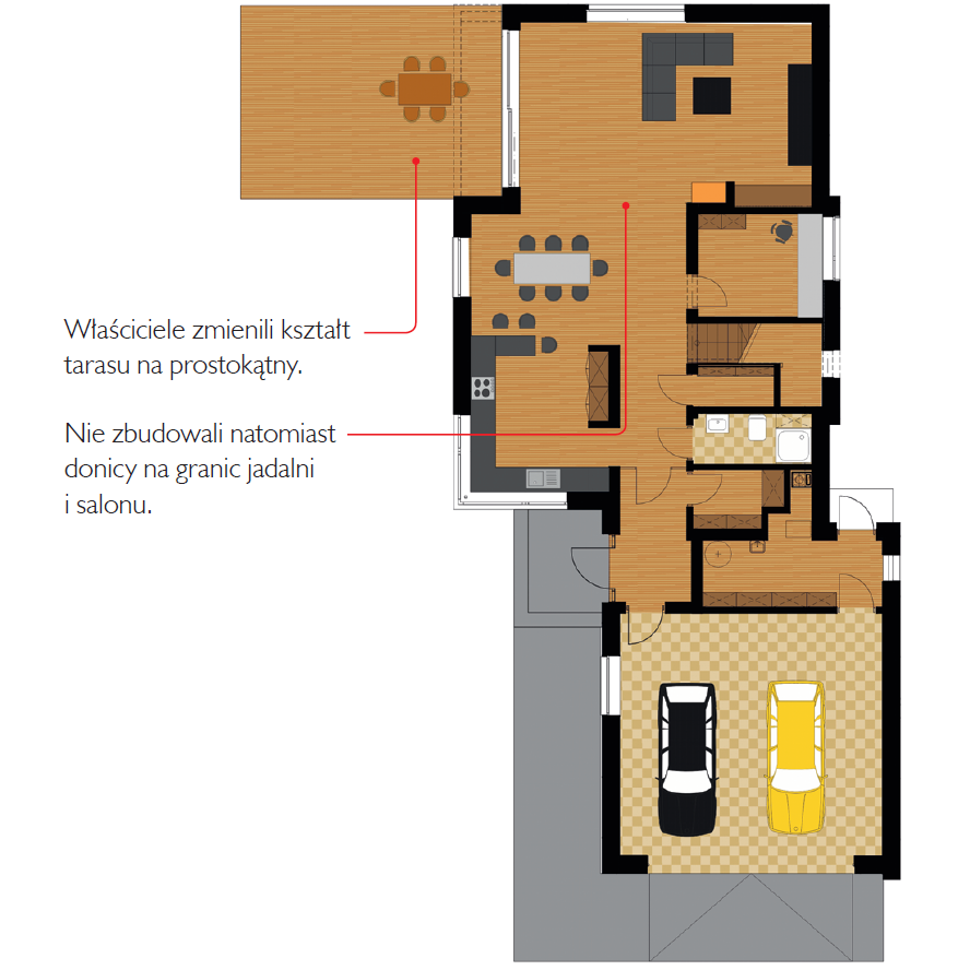 Rzut parteru po modernizacji