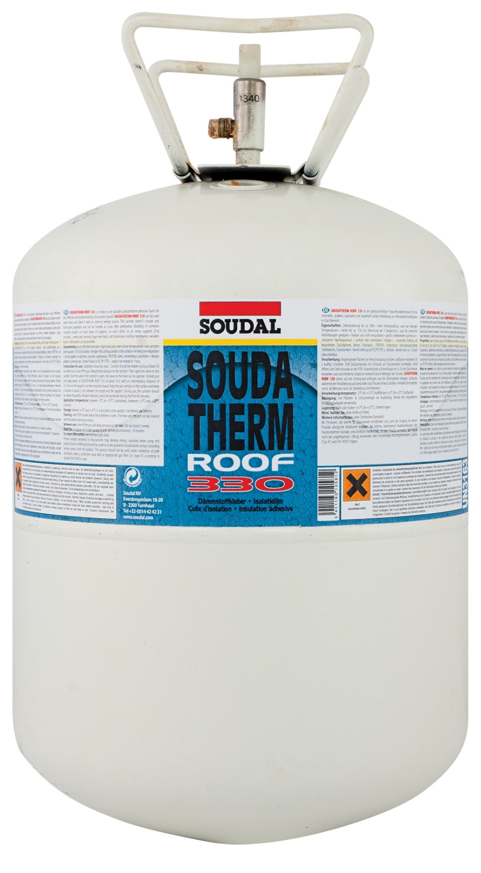 klej natryskowy do montażu laminowanych membran dachowych Soudatherm Roof 330