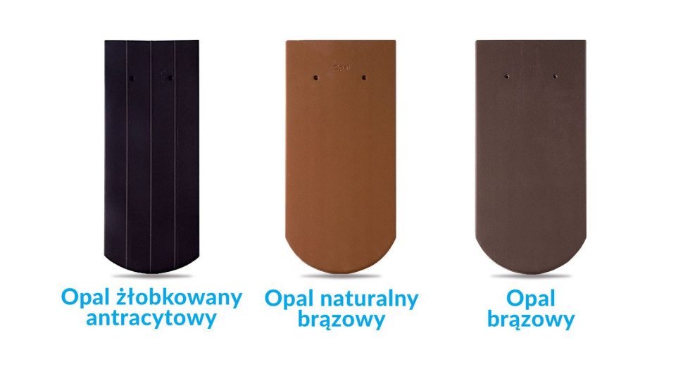 Dachówki ceramiczne Opal w trzech kolorach