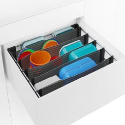 SpaceFlexx 600/ gł.472 mm/ antracyt, chrom - organizer do przechowywania pojemników do żywności