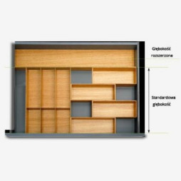 Wypełnienie szuflady do głębokości 550-650 mm/ 600x150x49 mm