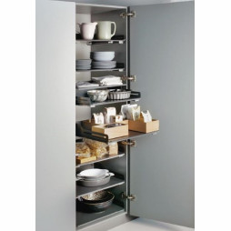 EXTENDO Libell 400 z prowadnicami/ antracyt - wysuwana półka do każdego rodzaju szafki