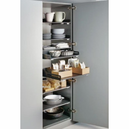 EXTENDO Libell 300 z prowadnicami/ antracyt - wysuwana półka do każdego rodzaju szafki