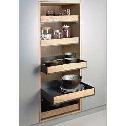 EXTENDO Fioro 900 z prowadnicami/ wys.87/ z dwiema listwami dystansowymi/ antracyt - wysuwana półka do każdego rodzaju szafki