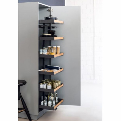 PLENO Standard Fioro 1900/ 600/ 6/ antracyt - wyjeżdżany magazyn na suche produkty