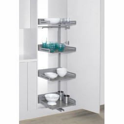 PLENO Libell 1600/ 600/ 4/ szary - wyjeżdżany magazyn na suche produkty