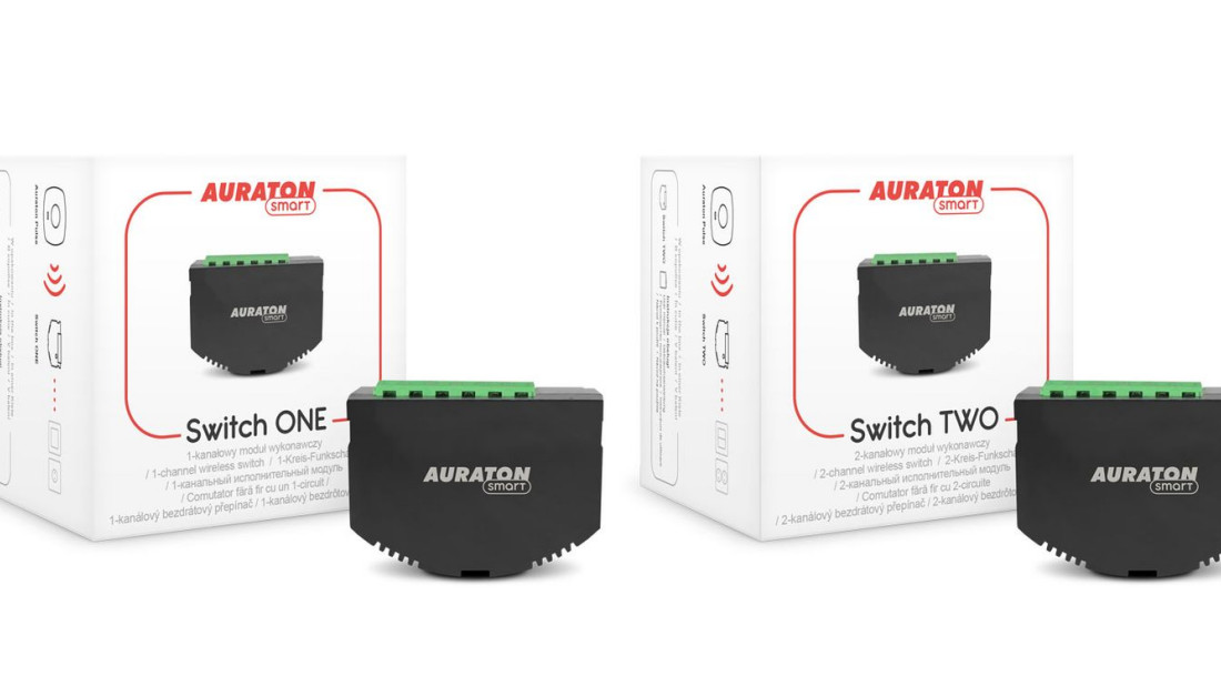 Nowości w ofercie AURATON Smart - Switch One i Switch Two do zdalnego sterowania oświetleniem