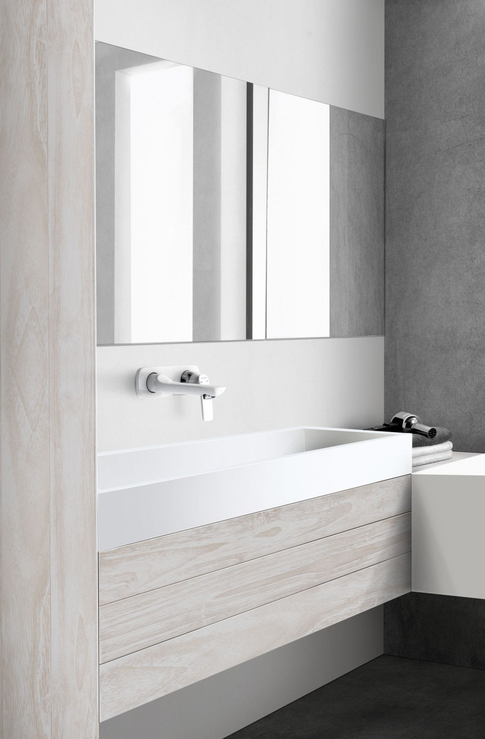 bateria łazienkowa w zabudowie podtynkowej KLUDI BALANCE WHITE