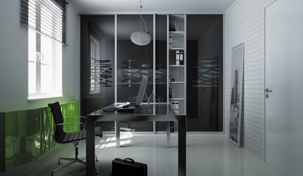 Optycznie powiększone domowe biuro