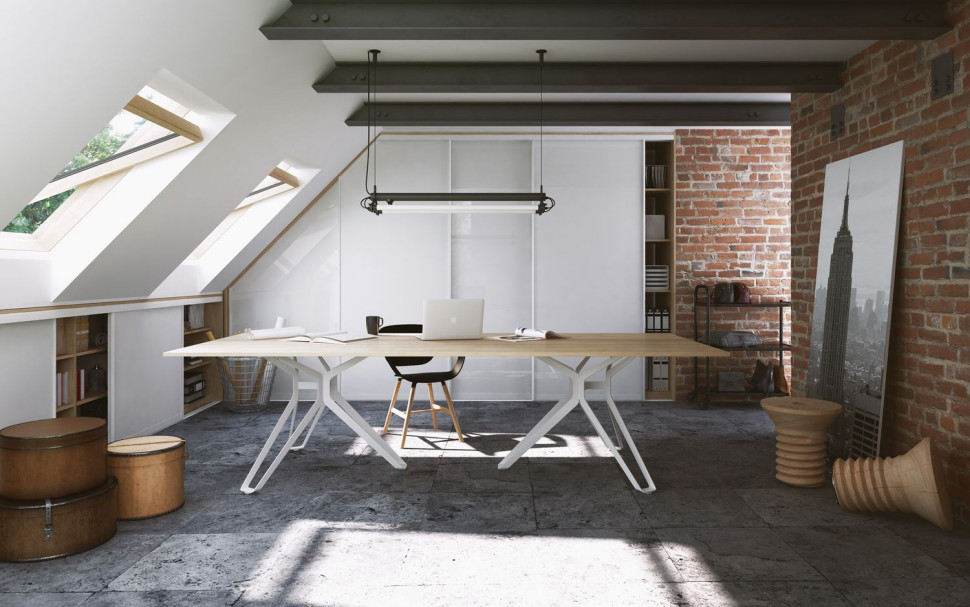 Domowe biuro z otwartą przestrzenią