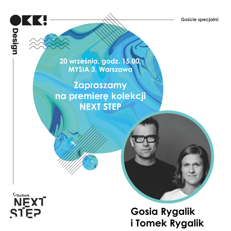 Gosia Rygalik i Tomek Rygalik zapraszają na 18. edycję OKK! design fot. OKK! PR