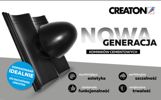 Nowa generacja cementowych dachówek kominkowych Ø 100 mm marki CREATON
