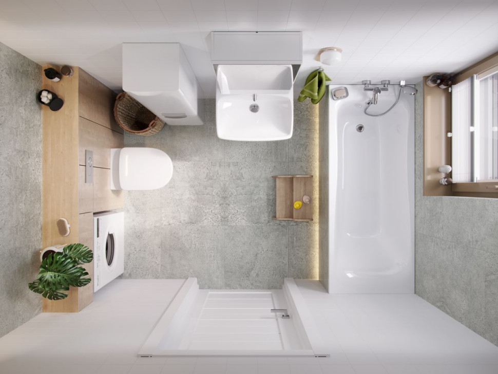 Prawidłowe rozmieszczenie wyposażenia w małej łazience