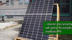 Mycie modułów fotowoltaicznych płynem Solar Wash Protect i myjkami OEM Aqua Clean