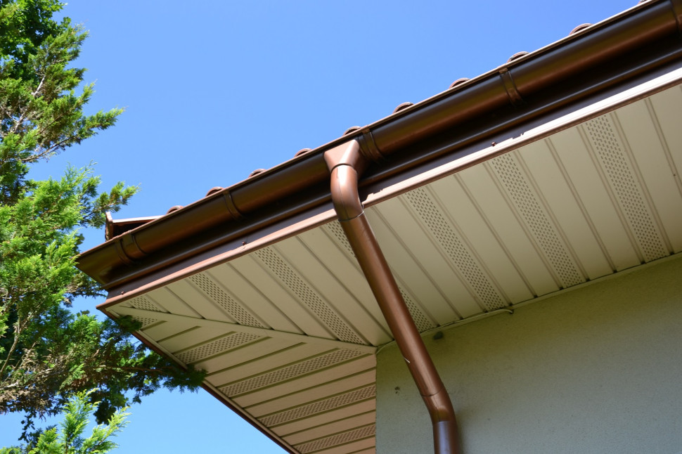 Stalowy system rynnowy w kolorze miedzianym