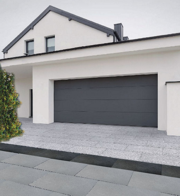 Nawierzchnia podjazdu w ciemnym kolorze