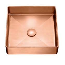 POLA - umywalka stalowa nablatowa z korkiem klik-klak