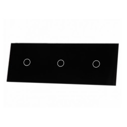 Potrójny czarny panel szklany LIVOLO