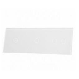 Czterokrotny biały panel szklany LIVOLO