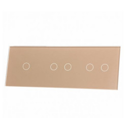 Pięciokrotny szampański (złoty) panel szklany LIVOLO