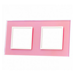 Podwójna różowa ramka szklana LIVOLO