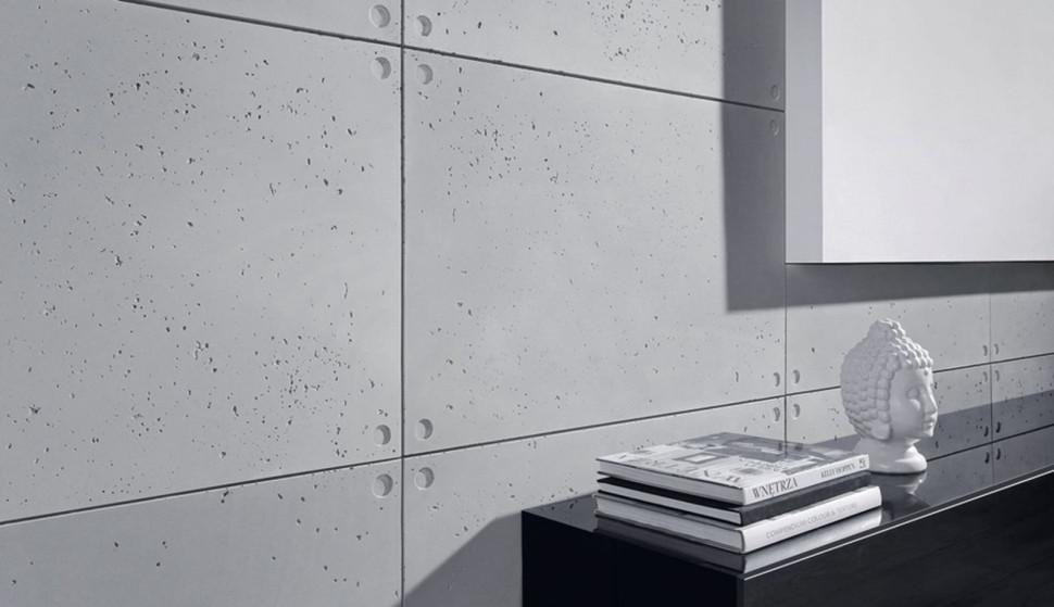 Panel gipsowy imitujący beton o wymiarach 60 × 40 × 1 cm