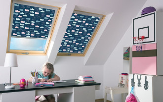 Roleta wewnętrzna na okno dachowe ARF SUNSET od Fakro