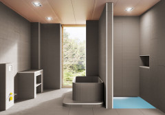 Łazienka zabudowana kompleksowo płytami budowlanymi Ultrament. Jak montować i wykańczać?