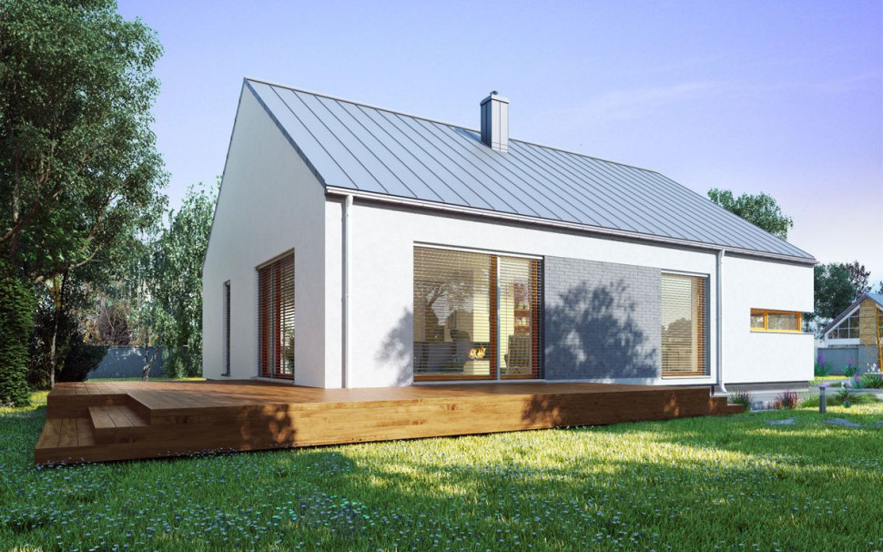 Projekt domu możliwy do wykonania w technologii IZODOM2000.