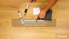 Deska Barlinecka - naprawa warstwy wierzchniej - szpachlowanie ubytków