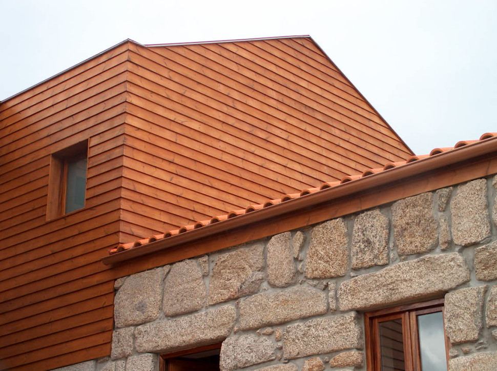 Elewacja z drewna po impregnacji