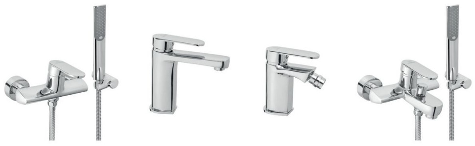 Baterie ścienna prysznicowa, umywalkowa, bidetowa, ścienna wannowa – SERIA NEVIS