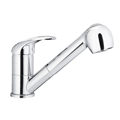 INDIRA CHROM bateria kuchenna z wyciąganą wylewką