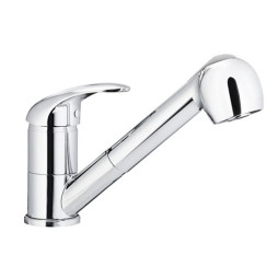 INDIRA CHROM bateria kuchenna z wyciąganą wylewką