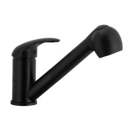 INDIRA BLACK bateria kuchenna z wyciąganą wylewką