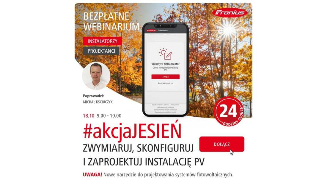 Fronius zaprasza na szkolenie o projektowaniu instalacji fotowoltaicznej