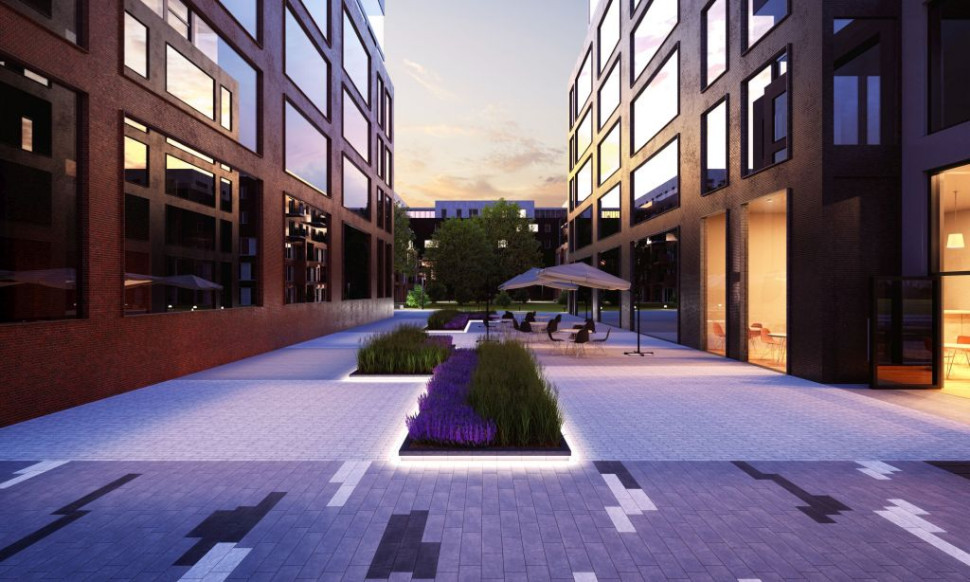 Obrzeża Flesz z oferty Polbruk w przestrzeni miejskiej