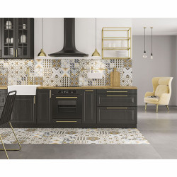 Geometryczny patchwork retro w kuchni - inspiracje