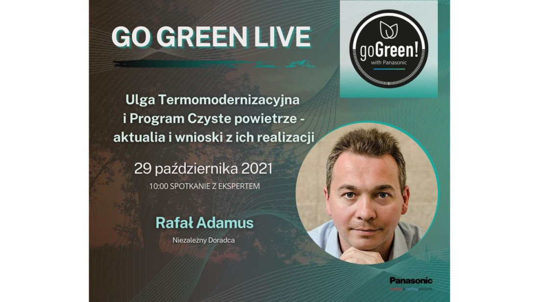 Panasonic zaprasza na trzeci webinar w ramach kampanii #GoGreen