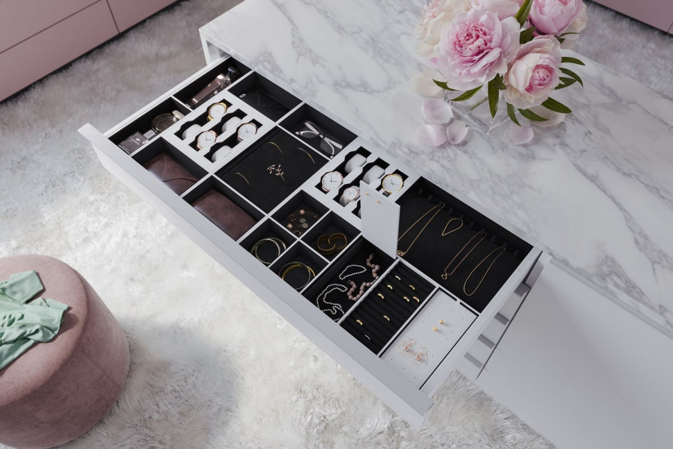 Szuflada SlimBox z wkładem na biżuterię