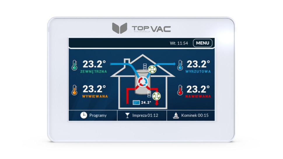 Sterowanie rekuperatorem TopVAC