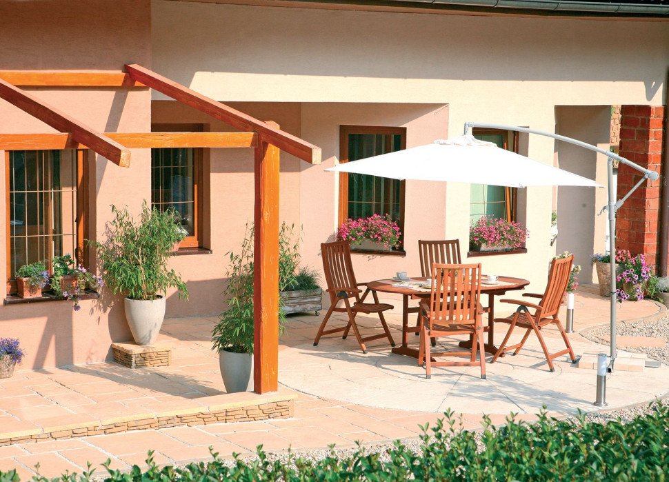 Gotowy taras w stylu śródziemnomorskim